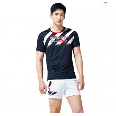 New badminton suit men's and women's fast drying stripe casual game sportswear