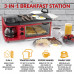 Nostalgia - BST3RR Retro 3-in-1 Family Size Breakfast Station - Retro Red
