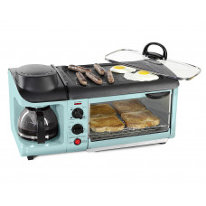 Nostalgia - BST3AQ Retro 3-in-1 Family Size Breakfast Station - Aqua Nostalgia - BST3AQ Retro 3-in-1 Family Size Breakfast Station - Aqua