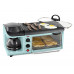 Nostalgia - BST3AQ Retro 3-in-1 Family Size Breakfast Station - Aqua