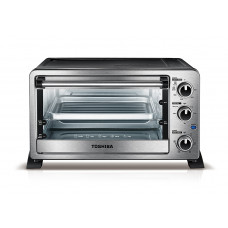 Toshiba - 6 Slice Convection Toaster Oven - Stainless Steel