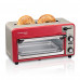 Hamilton Beach - Toastation 2-Slice Countertop Toaster and Toaster Oven - RED