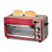 Hamilton Beach - Toastation 2-Slice Countertop Toaster and Toaster Oven - RED