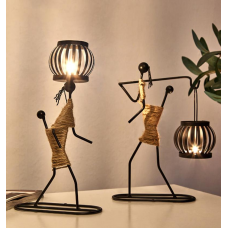Girl wrought iron candlestick/Holiday Candle Holder • Candlestick Holder • Unique Home Decor