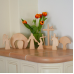 Easter scene wooden decoration