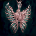 Stunning Love Angels Wing Butterfly Pendant Necklace-Faith and Love