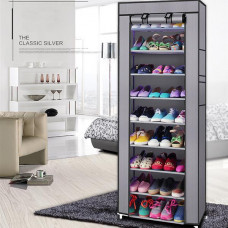 Fashionable Room-saving 9 Lattices Non-woven Fabric Shoe Rack Gray Fashionable Room-saving 9 Lattices Non-woven Fabric Shoe Rack Gray